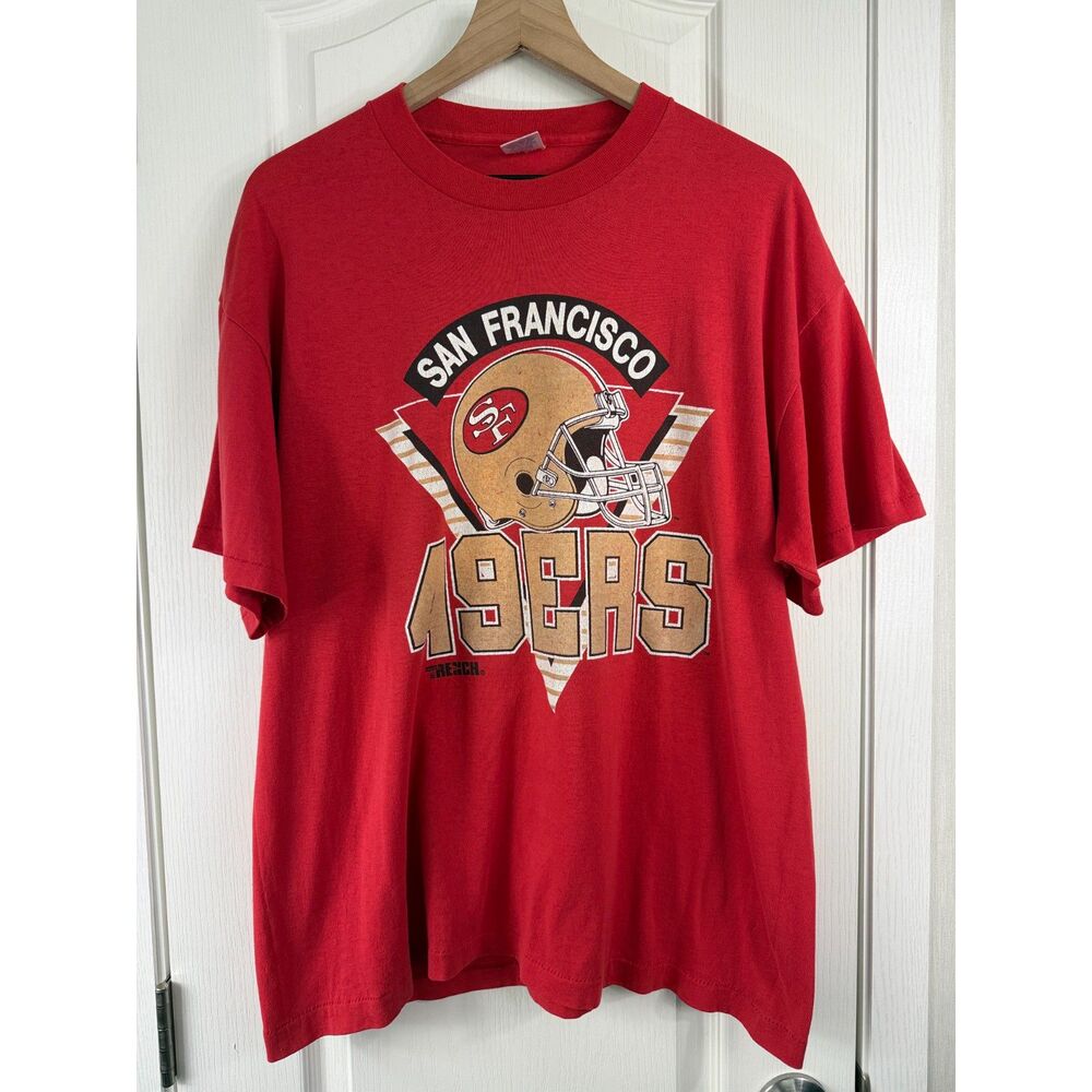 Vintage 90s Trench San Francisco 49ers T-Shirt XL Single Stitch NFL